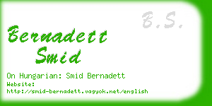 bernadett smid business card